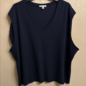 Ophelia Roe Women Plus Black Ribbed Sleeveless Top Size 3X